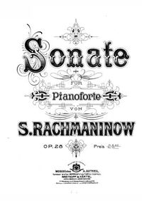 Sonate pour piano No1 - Sergei Rachmaninoff